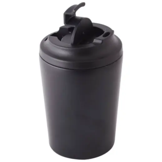 Stealth 350ml Coffee Cup Black Lid Open